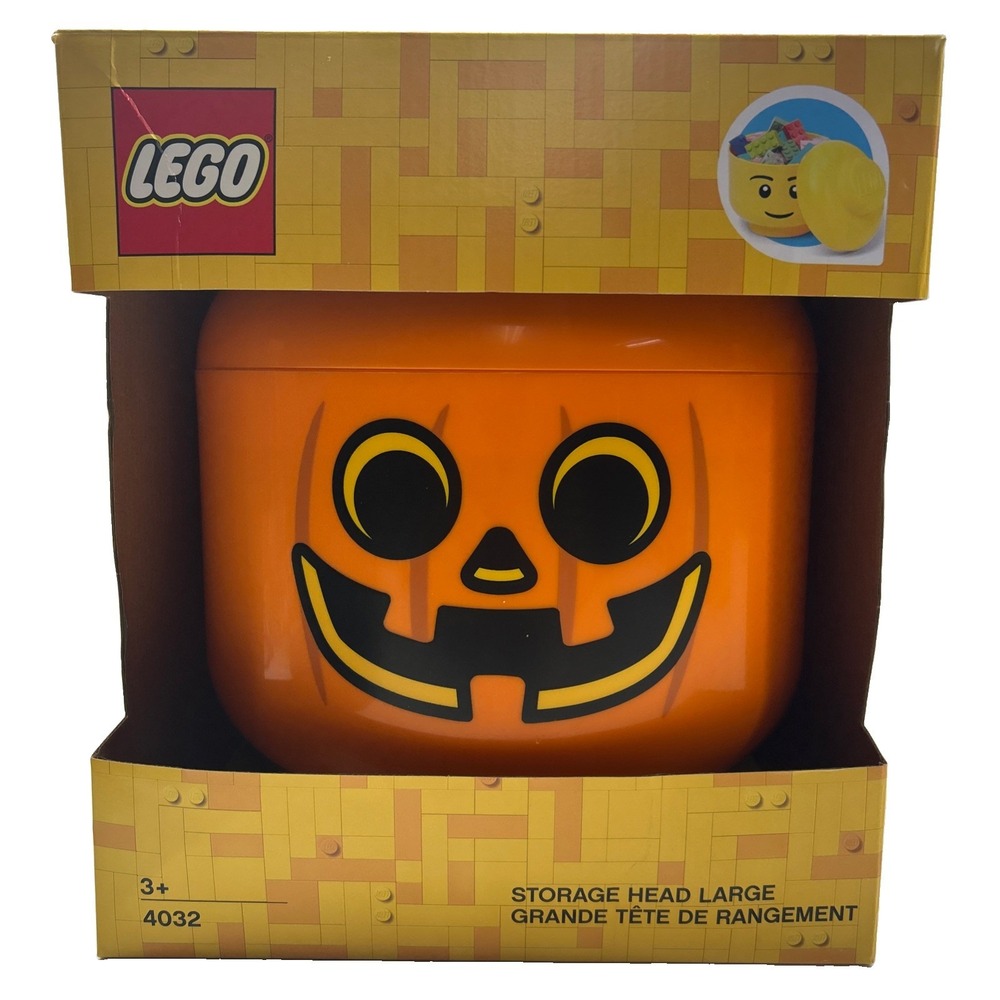 LEGO Pumpkin Storage Head Large 4032 Halloween Jack O Lantern New in Box
